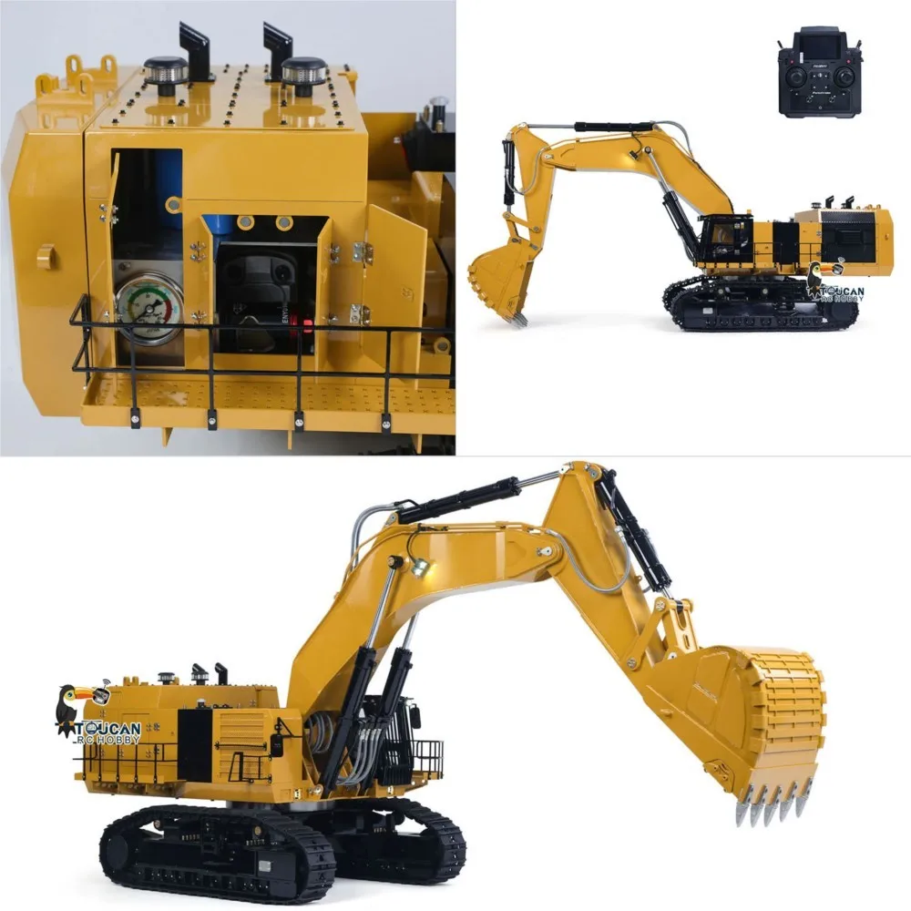 1/14 Hydraulic RC Excavator 6015B Metal Remote Control Heavy Duty Diggers Model RC Cars Trucks Vehicle Machine for Enthusiasts