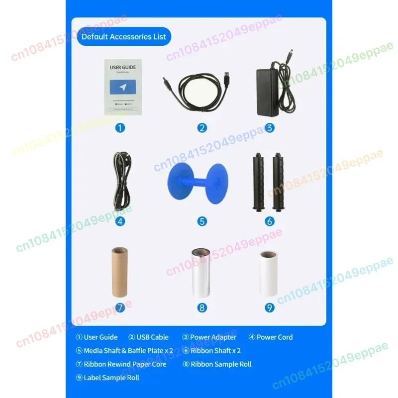 Industrial Thermal Transfer Label Printer, Ribbon Barcode Printer for Garment Wash Mark, Asset Tag, Shipping Label