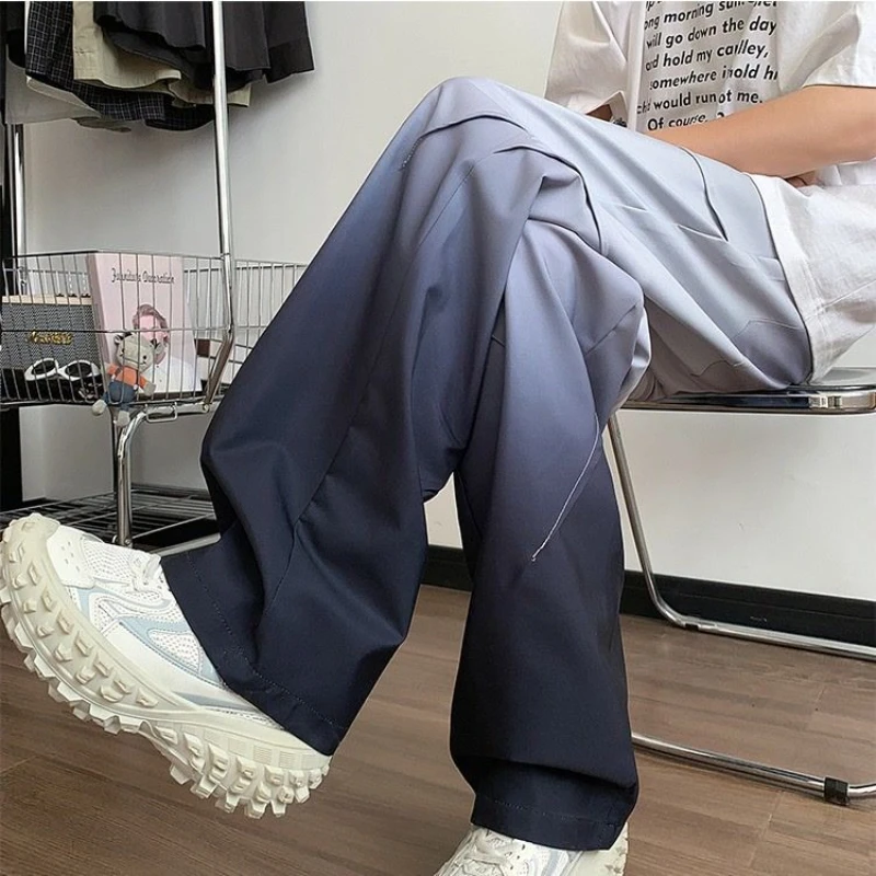 Kontrastfarbe Baggy Herren Casual Gerade Hosen Sommer Original Kleidung Y2k Koreanischer Stil Verkauf Ästhetische Klassische Herrenhose