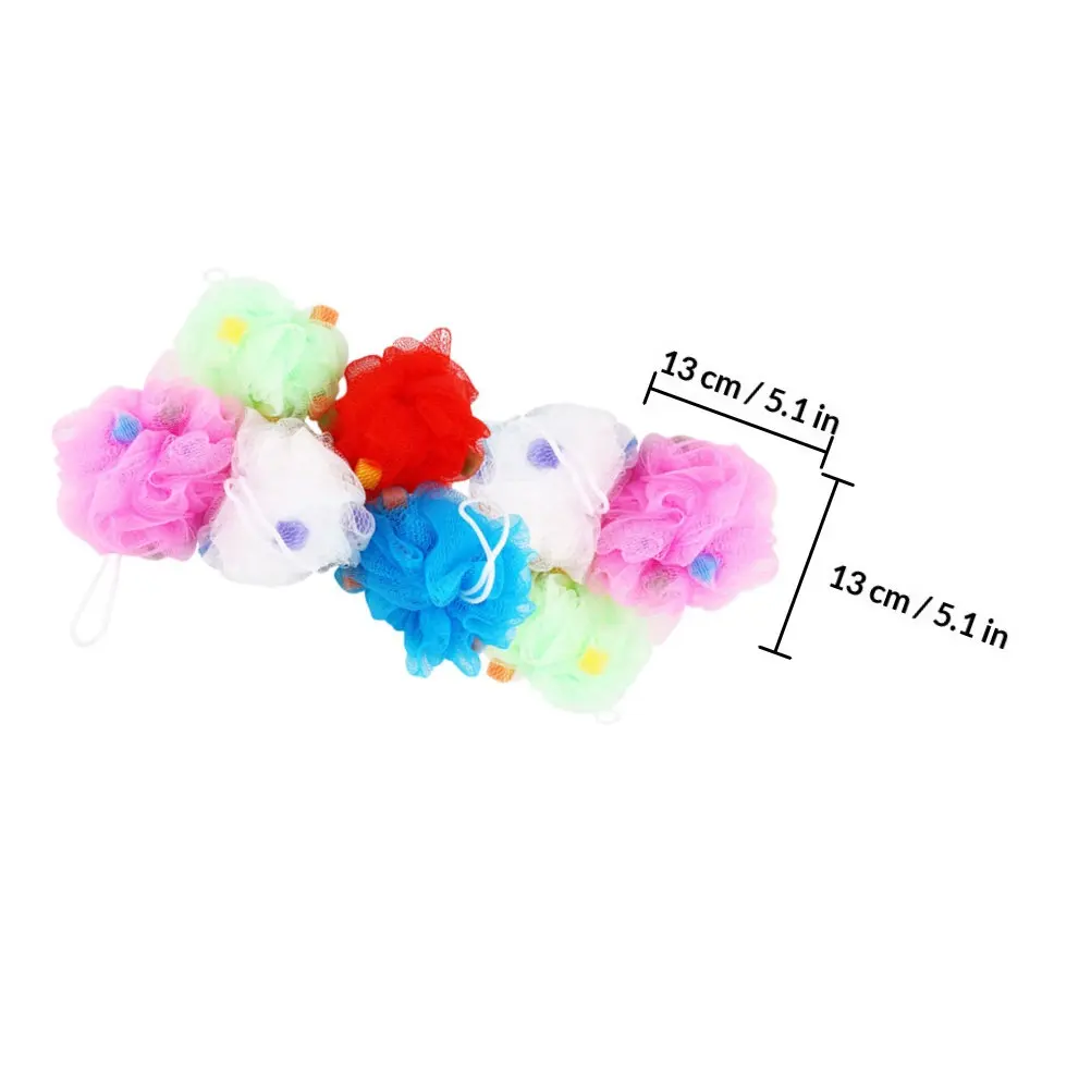 8Pcs Bath Ball Shower Sponge Ball Mesh Bubble Maker for Full Body Cleansing Exfoliation Relaxation Skin Soothing Comfortable