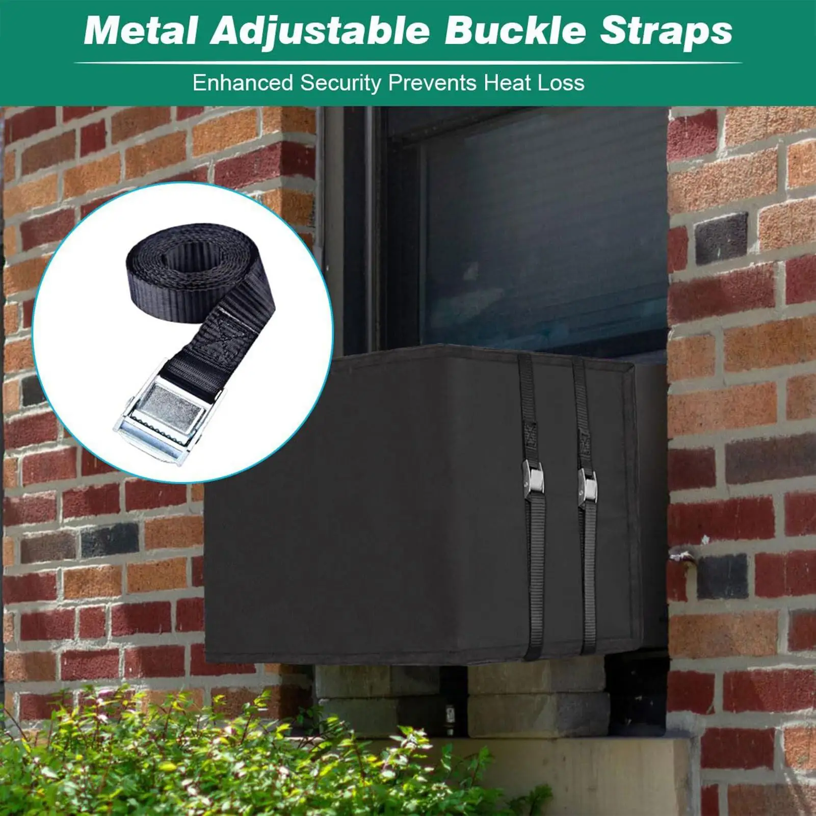 

Крышка кондиционера Зимние крышки кондиционера для наружного водонепроницаемого изолированного щита с регулируемыми пряжками для