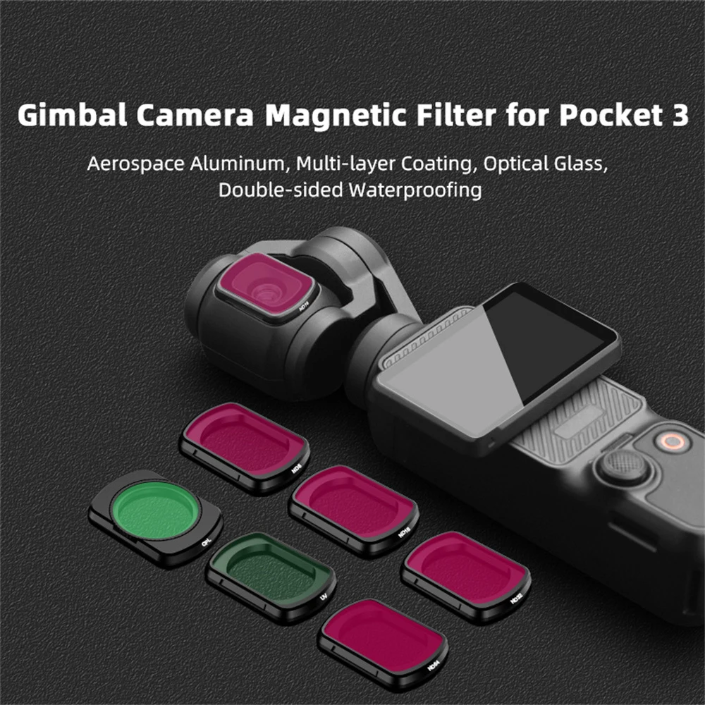 For DJI OSMO Pocket 3 Filter Kit UV Protector Optical Glass Lens Filter ND CPL Polar for DJI Pocket 3 Accessories Set