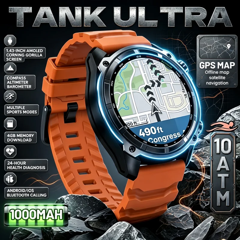 Table Tennis World - 4GB intern geheugen GPS Smartwatch Offline