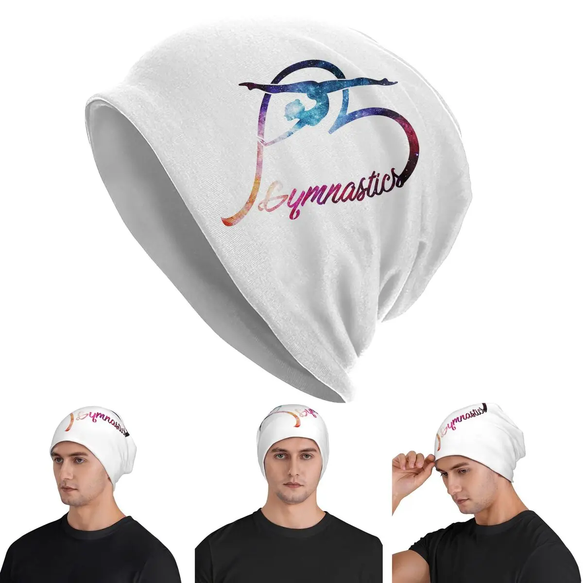

Галактика гимнастика сердце Skullies шапки шапки теплая осенне-зимняя уличная шапка вязаная шапка для мужчин женщин взрослых