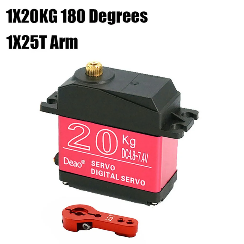 High torque digital servo waterproof 20KG 25KG 30KG 35KG servo 180 degrees 270 degrees metal gear 25T RC truck mechanical arm