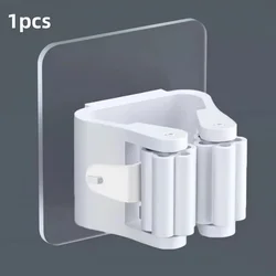 Juego de ganchos utilitarios de pared contemporáneos, soporte de plástico para fregona y escoba, fácil instalación, organizador adhesivo fuerte sin taladro para B