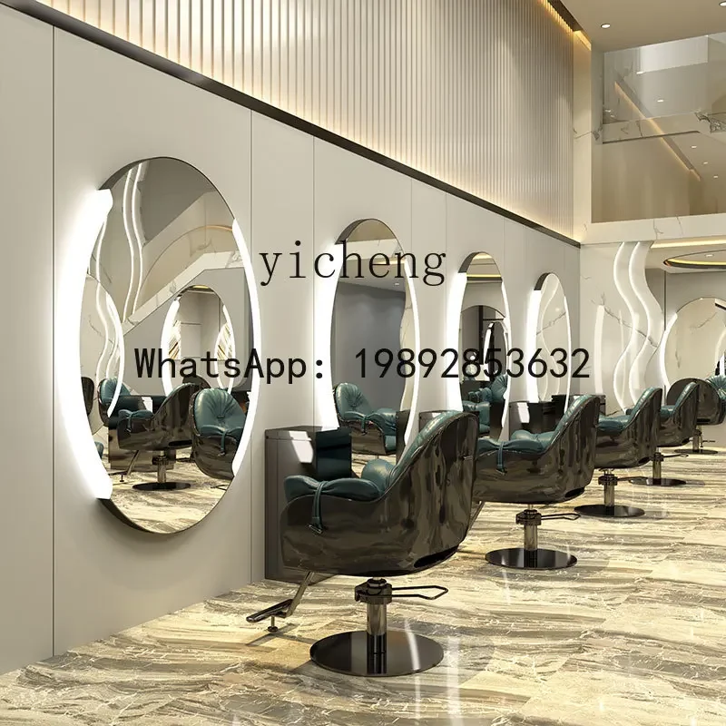 L21-hairdresser mirror table single-sided double-sided floor mirror barber shop hairdresser mirror