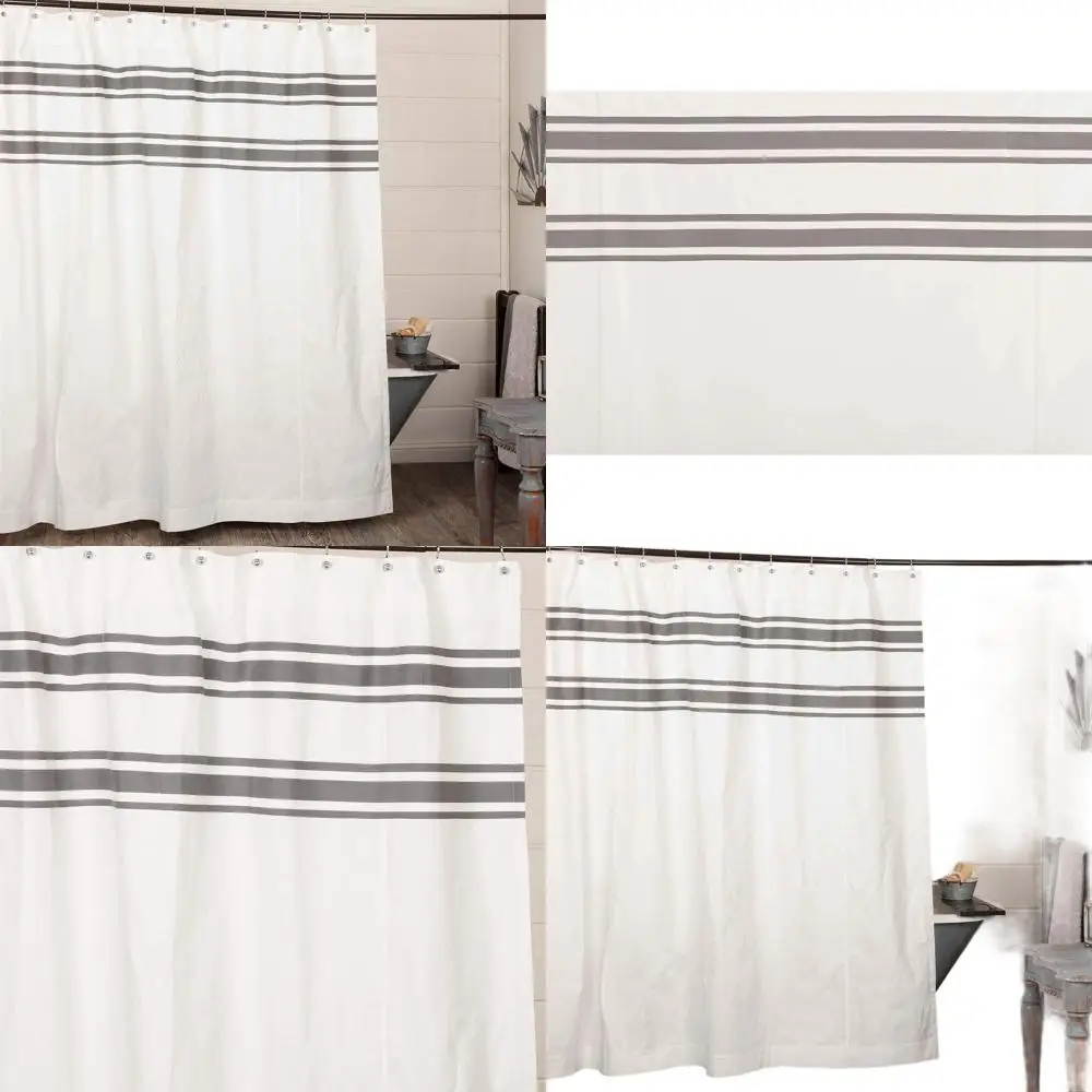 

Charcoal Striped 72 Shower Curtain, Large Size