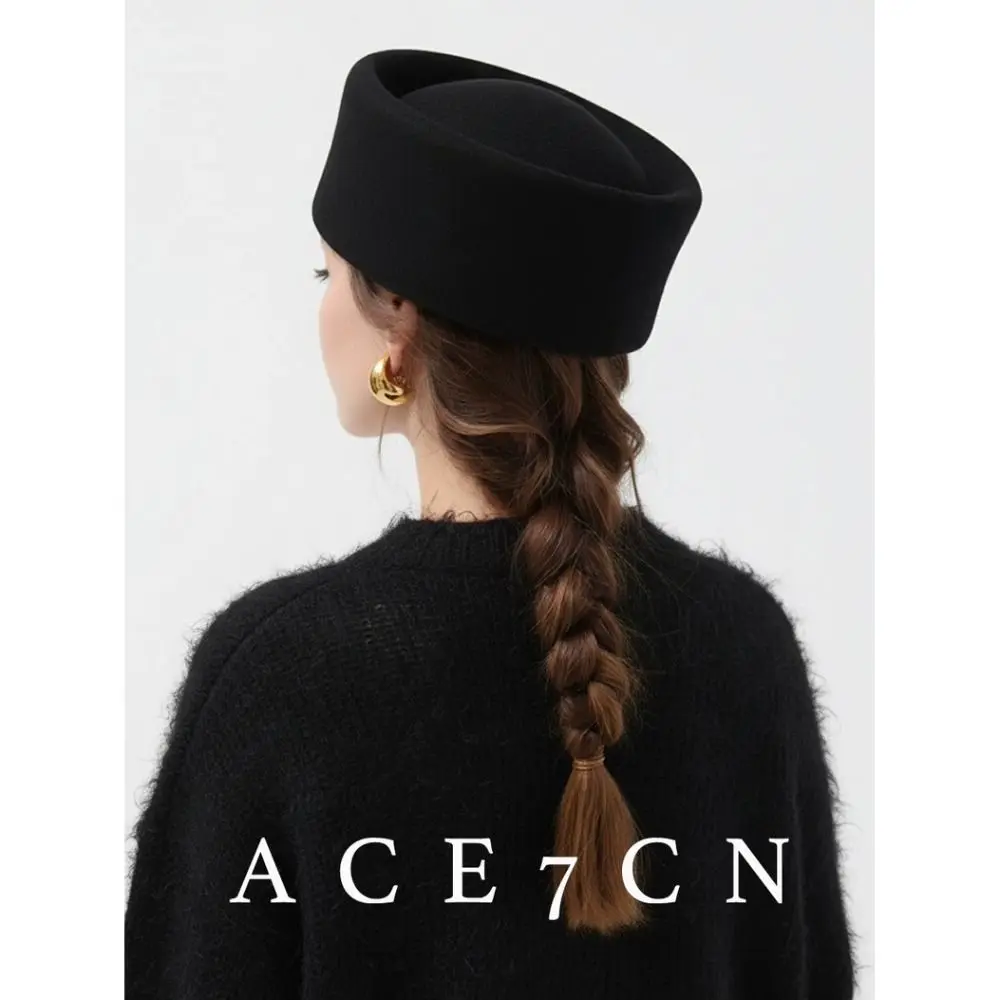 Fashion Formal Top Hat Imitation Wool Elegant Fedoras Hats Versatile Hard Dome Stage Performance Hat Travel Outdoor