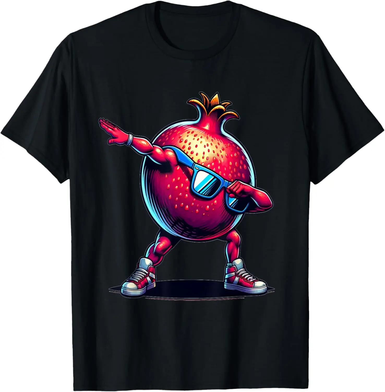 Dab Dance Romã Engraçado Dançando Dabbing Fruit Camiseta