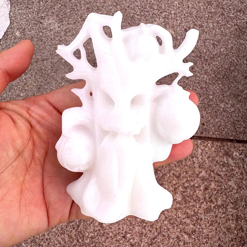 Custom Handcrafted Natural 10cm White Jade Pumpkin Tree Figurine - Gemstone Halloween Sculpture Tabletop Decor