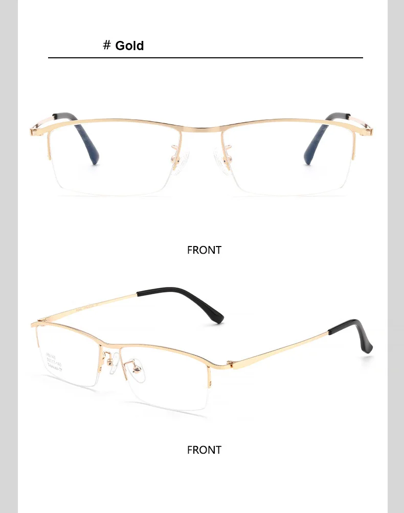 Ultraleichte Business-Brille aus Titanlegierung mit IP-Galvanisierung, Vollrand-Brillengestell für Herren, für Kurzsichtigkeit, Lesebrille, verschreibungspflichtige Brillen – Detail 16