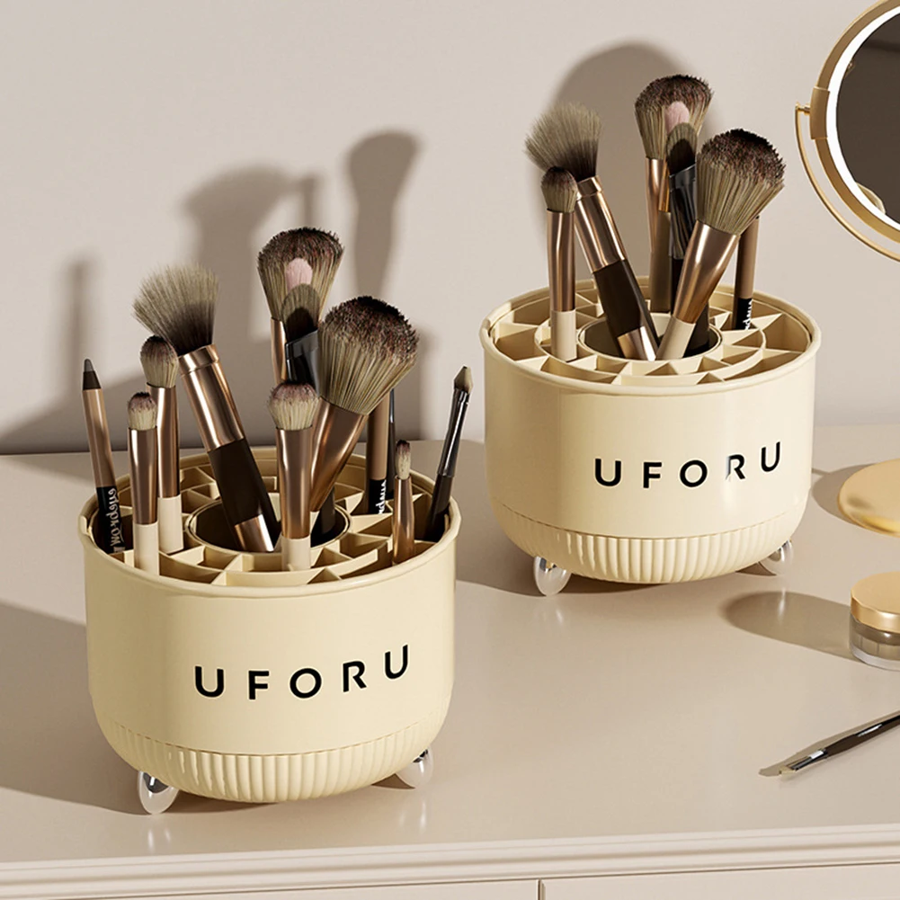 Desktop Rotarys Makeup Brush Storage Bucket Cosmetic Pen Barrel Finishing Storage Rack Portable Desktop Organiser Storage Box