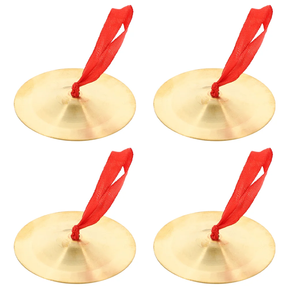 

2 Pairs Percussion Cymbals Instruments Finger for Adults Crash Small Fingers Portable Copper Belly Dancing Metal Child