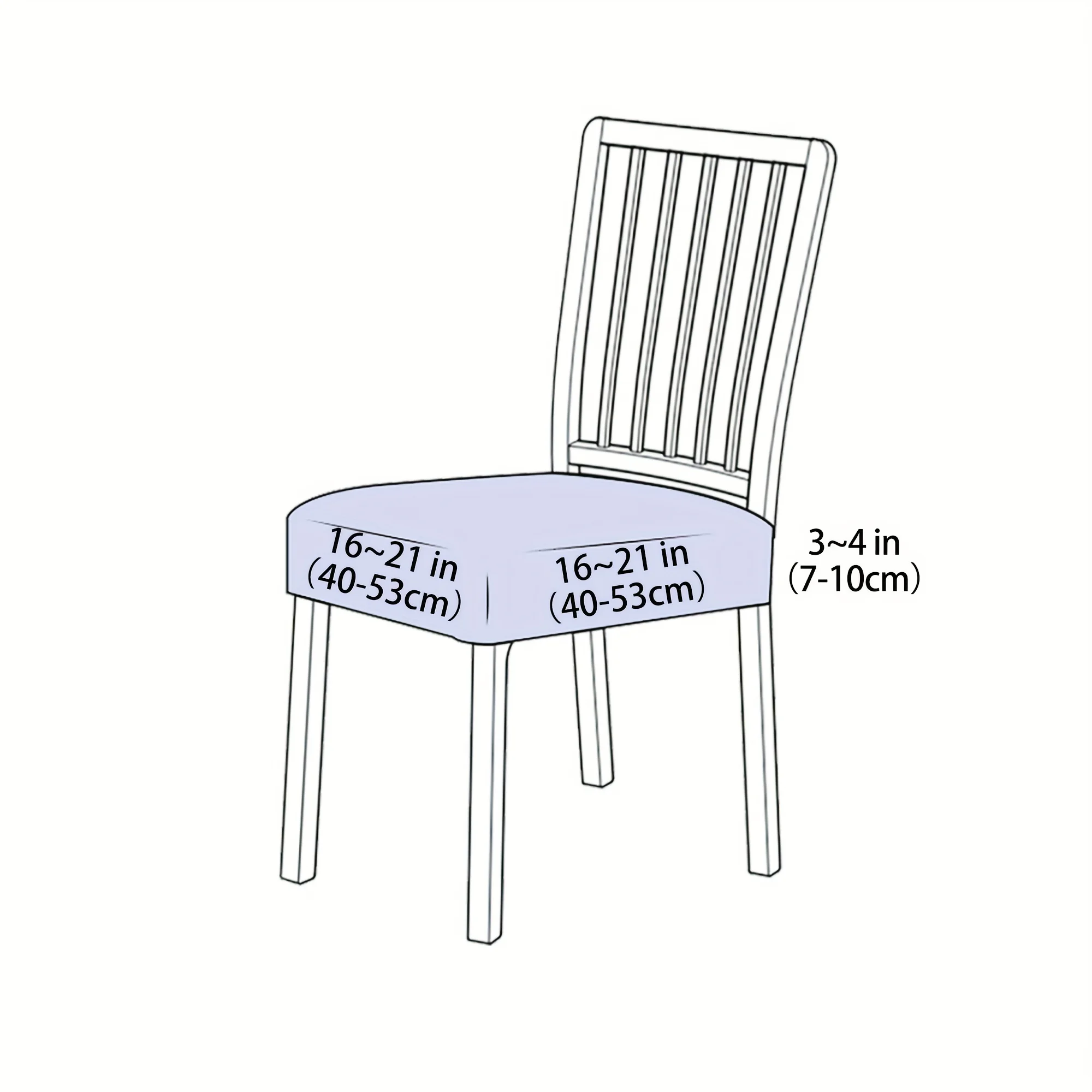 1pc Corn Kernel Pull-Over Style Chair Seat Cover, Chair Covers Suitable for Dining Chairs