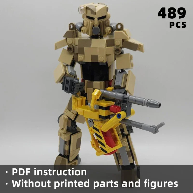 

Радиационная серия power armor, кирпичи, игрушки, строительные блоки moc, подарок, ядерная война, братство, падение, реквизит, игрушка, экшн-фигурка