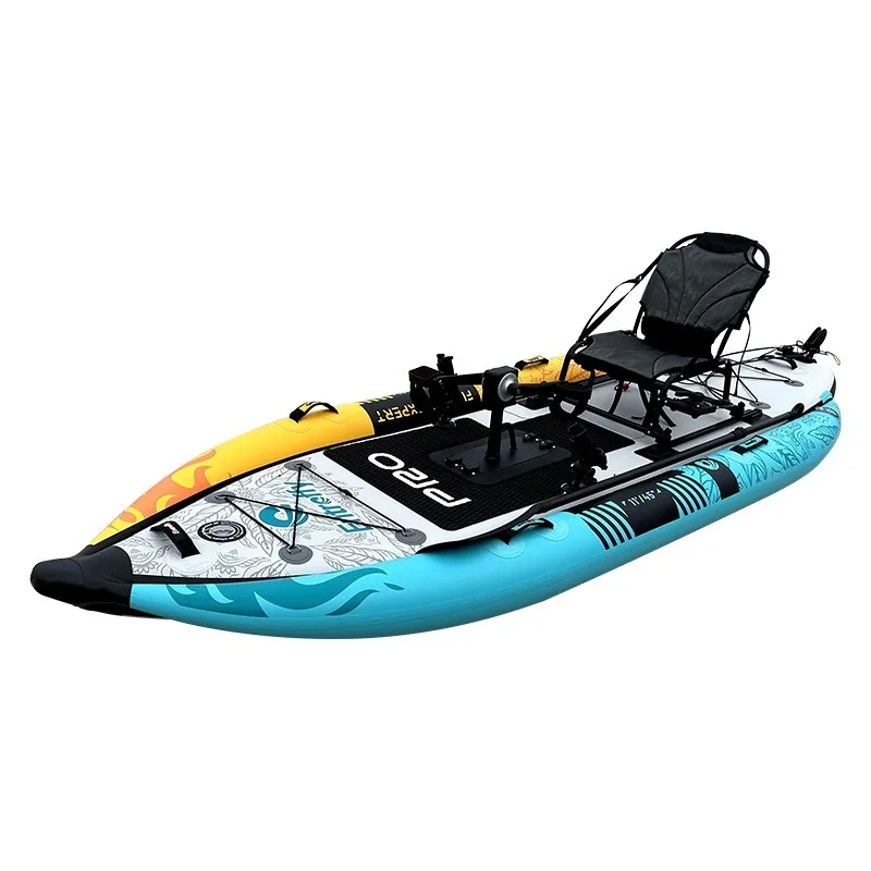 Favorite Pedal Propulsion Inflatable Fishing Kayak for Sea Fishing 1 Person Capacity Eco-Friendly
