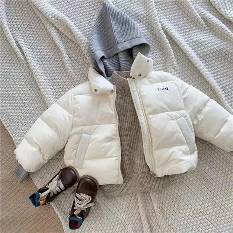 Fashion Baby Girl Boy Knitted Hooded Jacket Cotton Padded Infant Toddler Child Thick Coat Warm Outwear Winter Baby Clothes 1-7Y