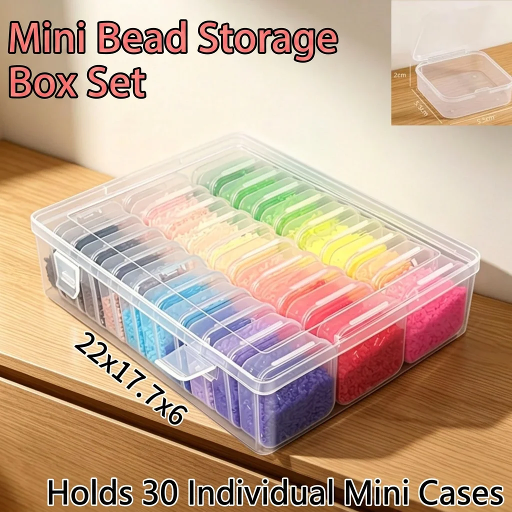 Small Accessories Organizer Transparent Jewelry Storage Box Transparent Storage Box Individual Compartments Divided Storage Box
