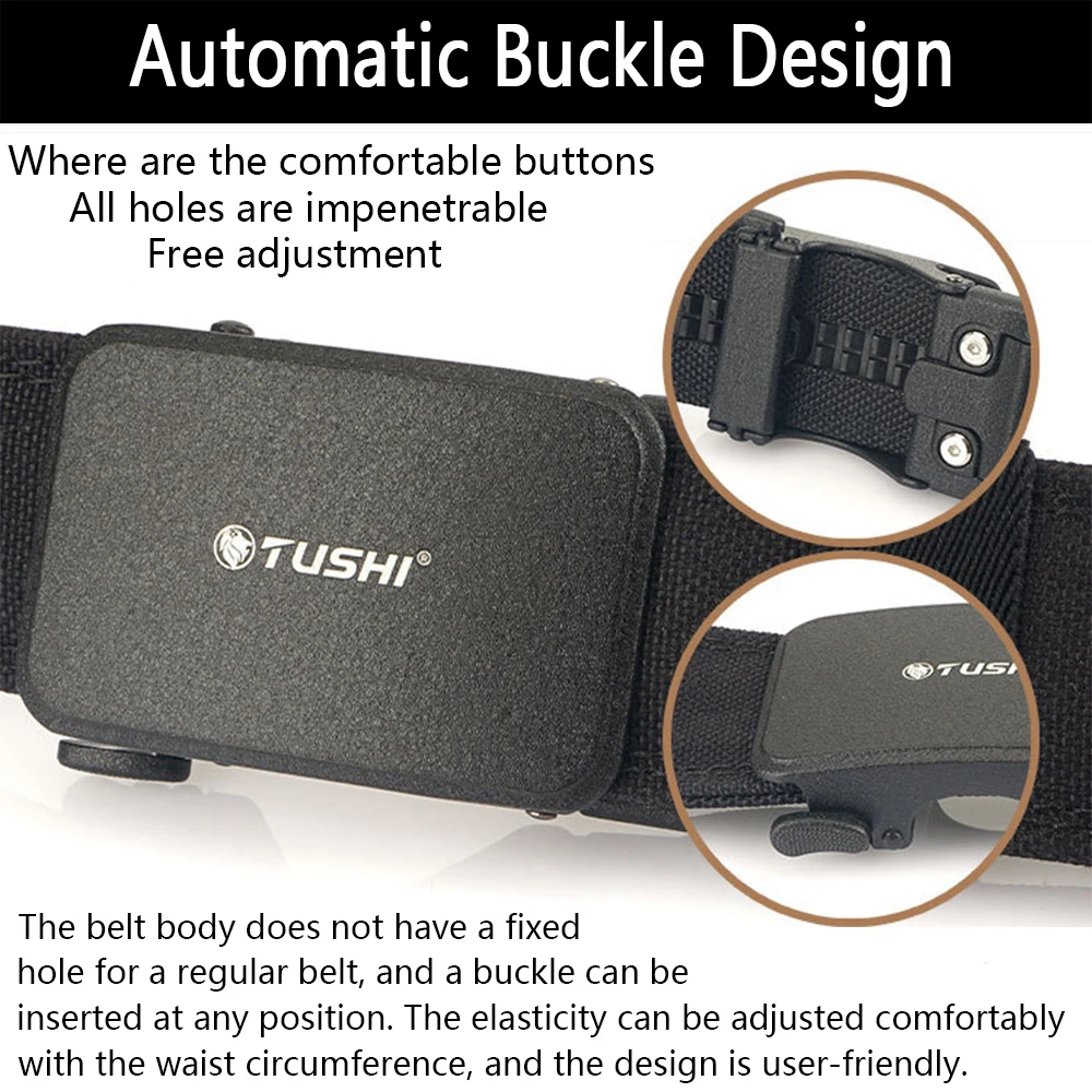 TUSHI New Tactical Gun Belt for Men and Women 1100D Nylon Metal Automatic Buckle Police Military Belt Hunting IPSC jeans Girdles