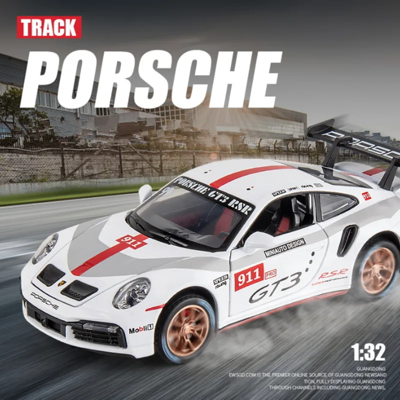 1:32 Porsches 911 GT3 RSR Le Mans Alloy Sports Car Model Diecasts Metal Toy Racing Car Model Simulation Collection Kids Toy Gift