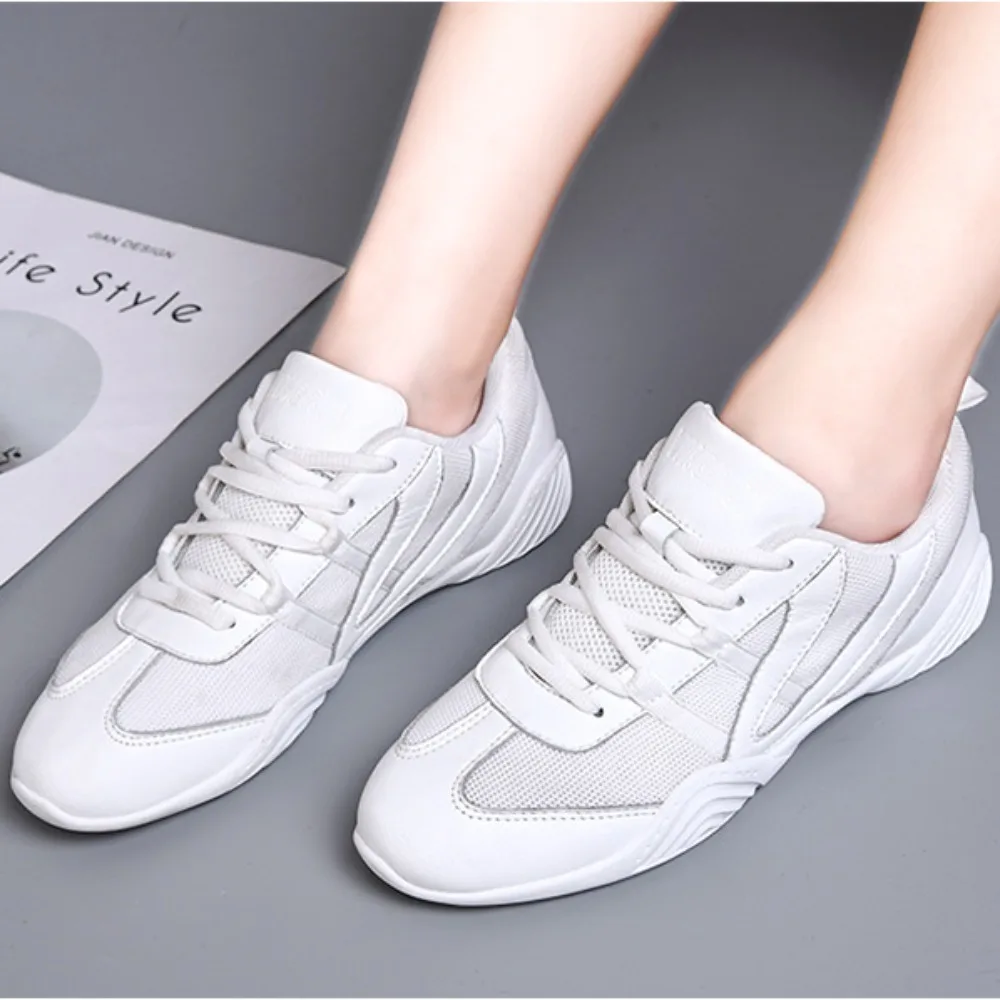 Sneakers Women's Bodybuilding Gymnastics Shoes Training Competition Shoes Soft Soled Leather Casual Shoes Zapatillas De Mujer