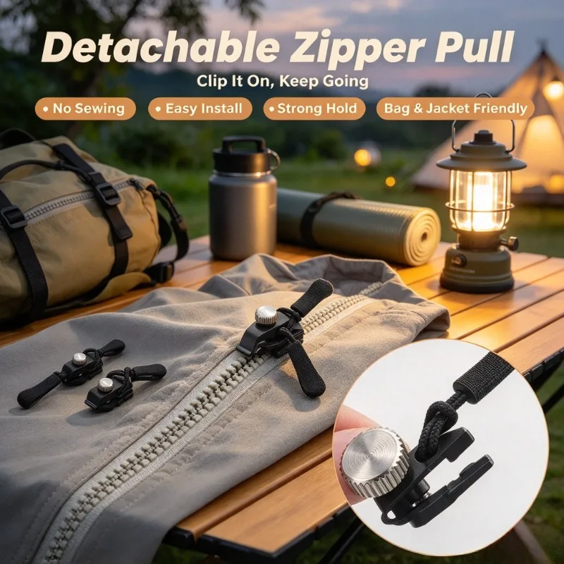Zipper Restorer Removable Zipper Head Luggage Jacket Clothes Boots Household Tool-Free Replacement Zipper Lock Head
