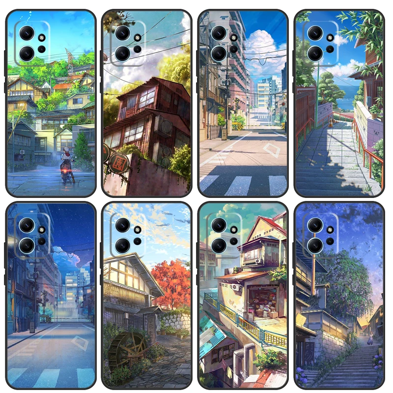 Japanese Anime Hand Painted House For Xiaomi Redmi 12 9C 10C 12C 13C Case For Redmi Note 12 Pro 11 8 9 10 Pro 9S 10S 11S 12S