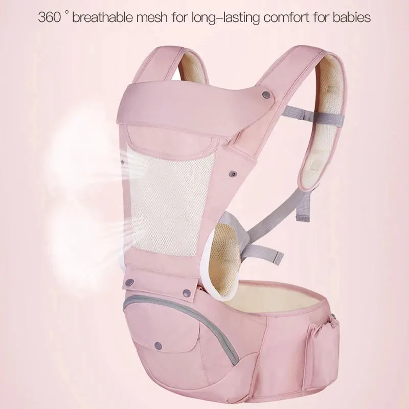 Multifunctional Baby Hipseat Carrier 0-36M Newborn Infant Straps Sling Breathable for Summer Large Storage Ergonomic Backpack