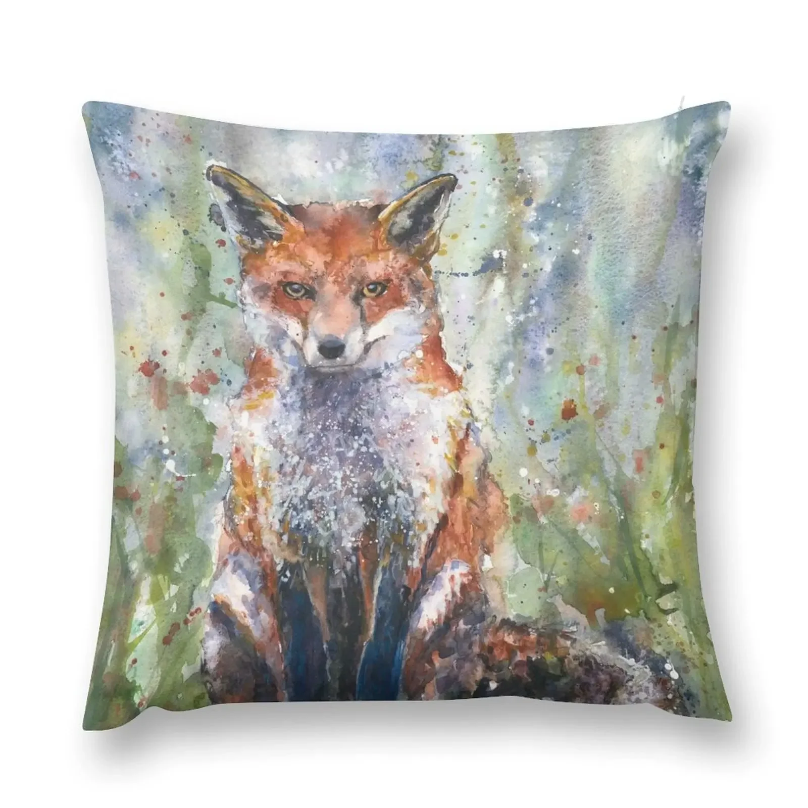 

Fox watercolour Naomi Neale watercolor Throw Pillow pillow pillowcase Ornamental Pillow