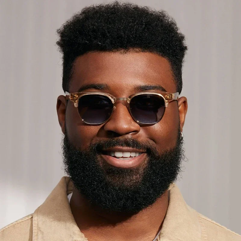 TINIF النظارات الشمسية الرجال الموضة خلات مربع مصمم العلامة التجارية الأصلية اليدوية نظارات النساء UV400 في الهواء الطلق النظارات