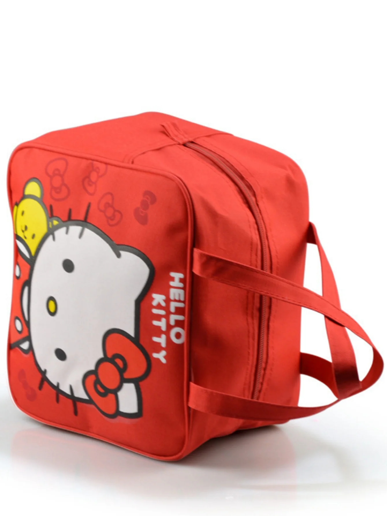 1 قطعة مرحبا معزول كيتي حقيبة الغداء لطيف سميكة مقاوم للماء حمل علب الاغذية الكرتون بينتو حقيبة مع العزل الحراري