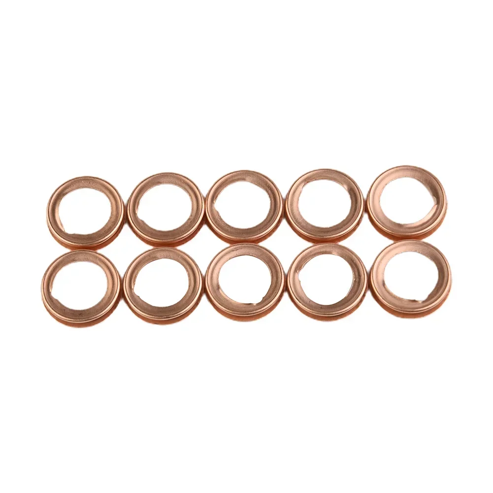 10pcs Car Engine Oil Drain Plug Gasket Copper Colored Crush Washers Gaskets Rings For Infiniti 10-11 For Nissan 370Z / Cube 2010