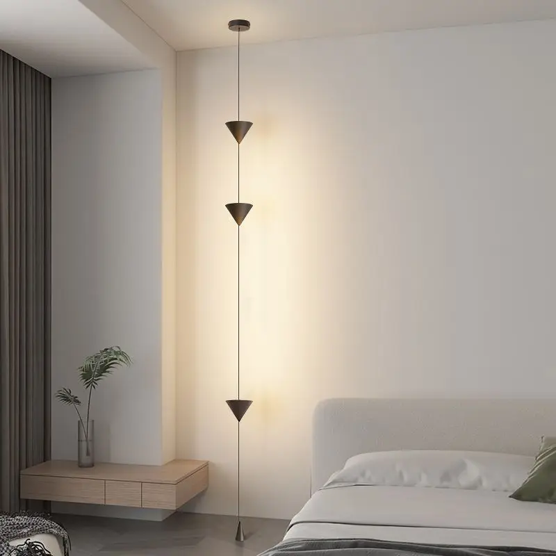 Modern Time Hourglass Chandeliers LED Tapered Long-Line Lamp Minimalist Nordic Home Decor Living Room Bedroom Bedside Chandelier