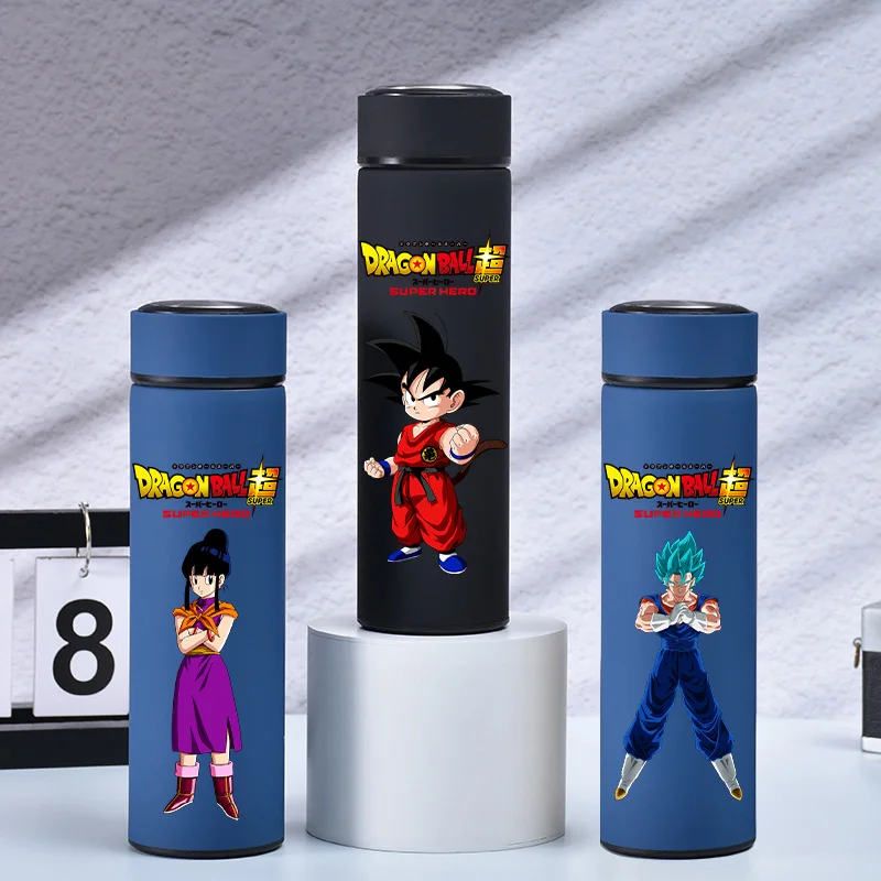 Dragon Ball 500ml Matte Insulated Cup Stainless Steel Adult Water Bottles Kakarotto Goku Children's Portable Travel Bottle Gift