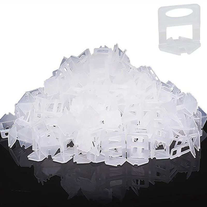 타일 레벨링 시스템 클립, 세라믹 타일 및 석재 설치용 타일 레벨러 스페이서 도구, 1/8 인치 (3mm), 600 개