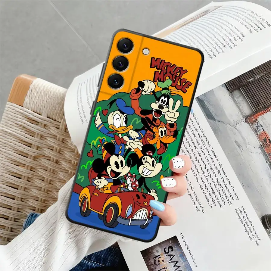 حافظة كارتون ديزني ميكي لهاتف سامسونج جالاكسي A05 A06 A01 A02 A07 A10 A20 نوت 20 Ultra 9 10 A04 A50 A70 A03 A30 A40 ظهر ناعم