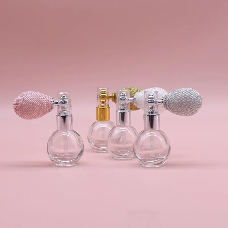 15ml Balloon AirBag Perfume Bottle Spray Atomizer Refillable Round Luxury Portable Transparent Empty Glass Spray Atomizer Bottle