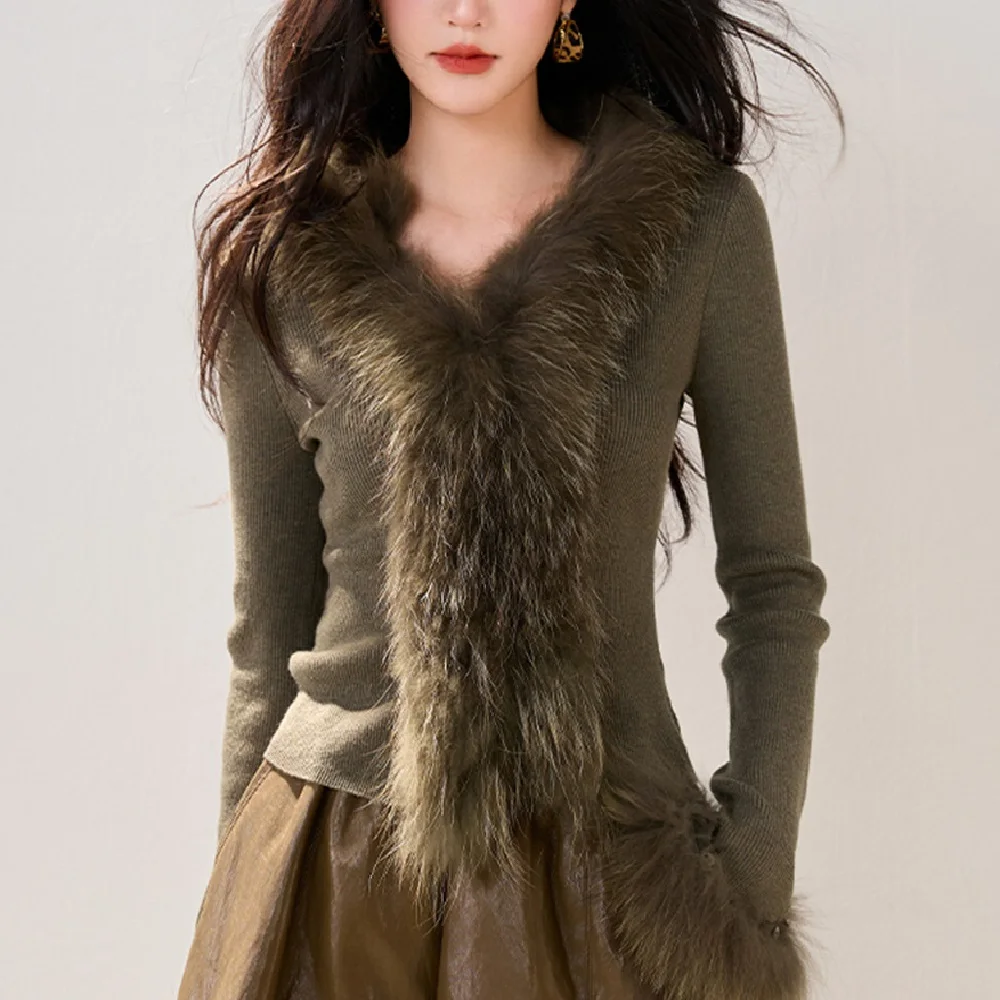 

2026 Women's Fashion T-shirt Shirt with Fur Collar, Elastic Corset, Women's Clothing Pullover, Y2K New High-Quality Top Shirt