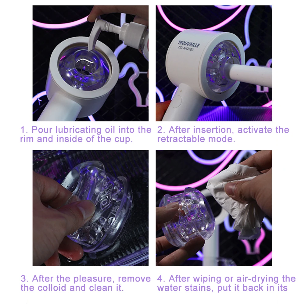 Niche Intelligent Automatic Thrust Male Suction Masturbator Sex Toy Soft Silicone Oral Sex Penis Pump Adult Male Double Opening view 6