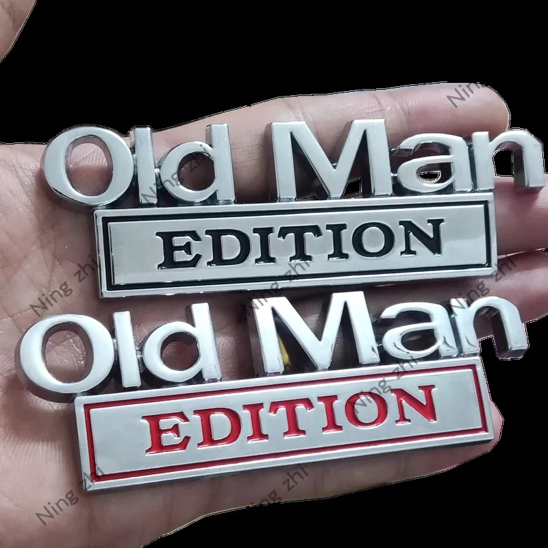 

Car old man Edition Emblem Sticker Decals Universal Auto Motorcycle Truck Styling 3D Fender Badge Decoration Accessories