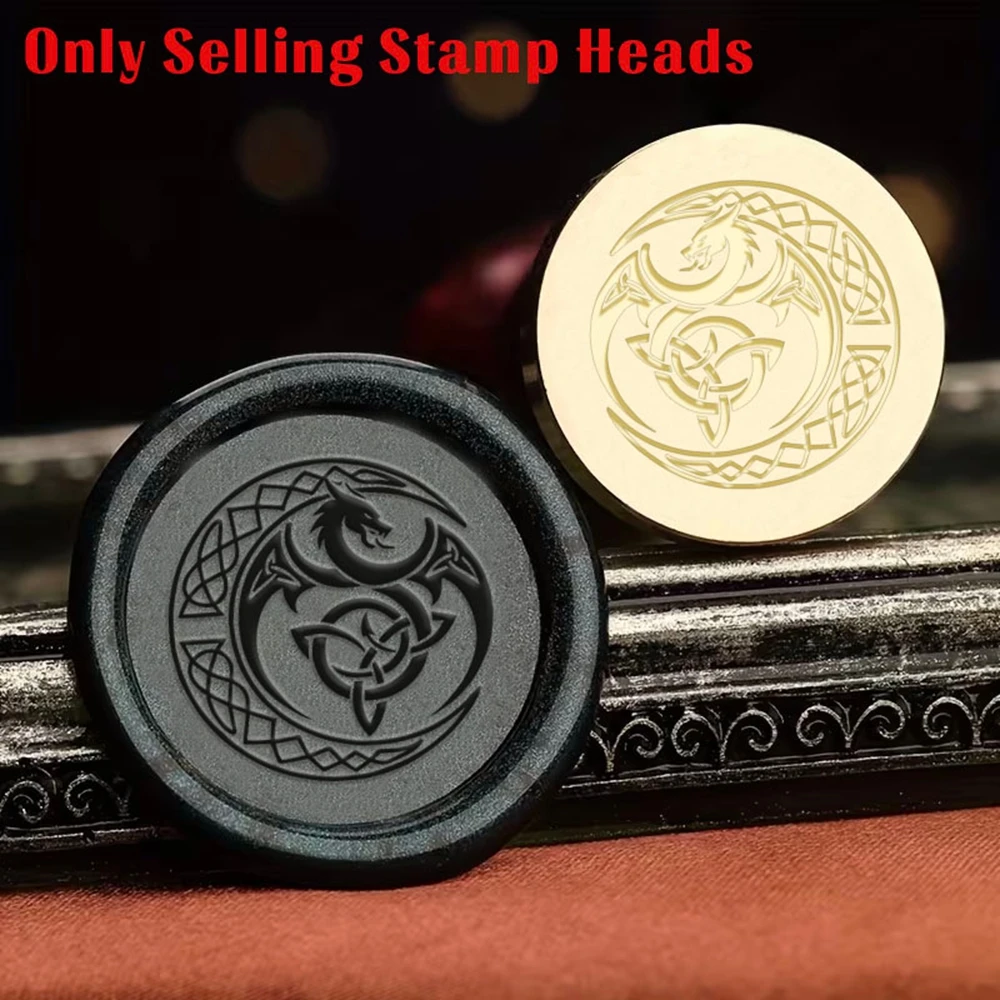 1PC Creative Dragon Pattern Copper Wax Stamp Perfect for Birthday Party, Envelopes, Letter Invitations,Card Dly Craft, Decor