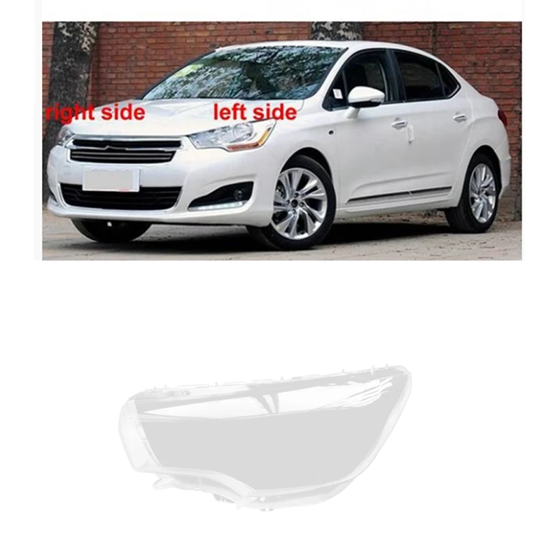 

Car Headlight Shell Lamp Shade Transparent Lens Cover Headlight Cover For Citroen C4L 2013-2015