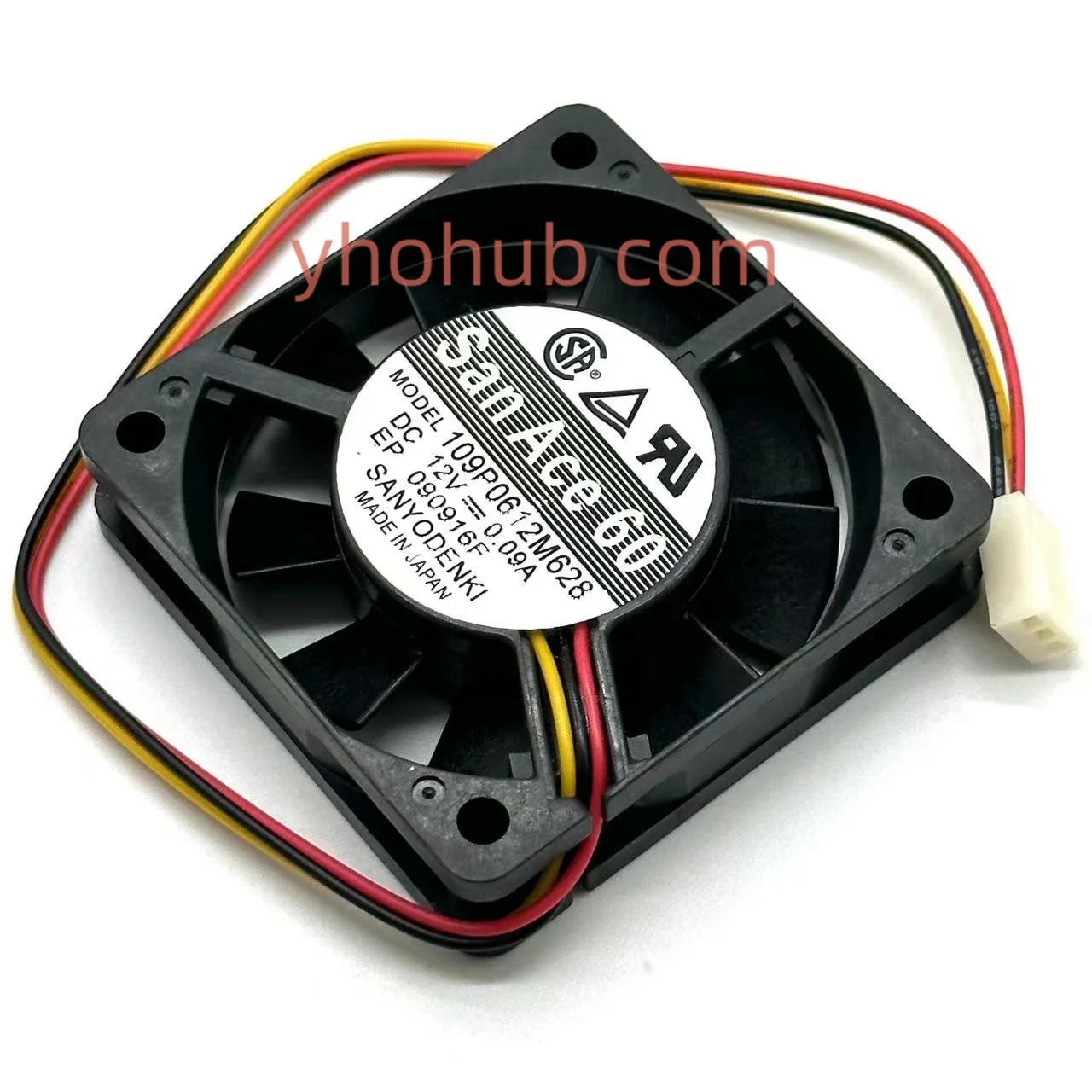 

Sanyo Denki 109P0612M628 DC 12V 0.09A 60x60x15mm 3-Wire Server Cooling Fan