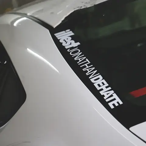 Bilstyling och dekaler för ord, bokstav, Illest Dehate, bilgrafik, bakruta, motorcykellåda, dekorationsgrafik 10 best sales sjukaste klistermärke - №9