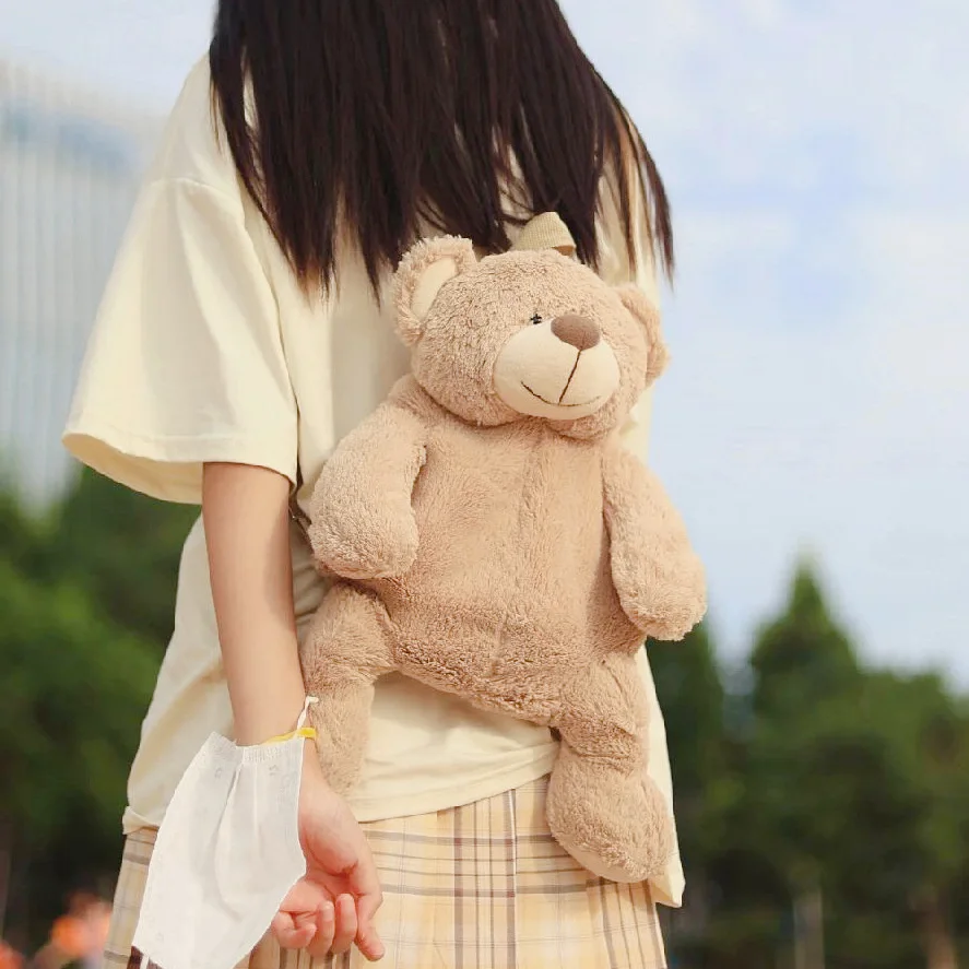 Korean women cute plush doll backpack female casual small backpack girl cartoon bear bag school bag