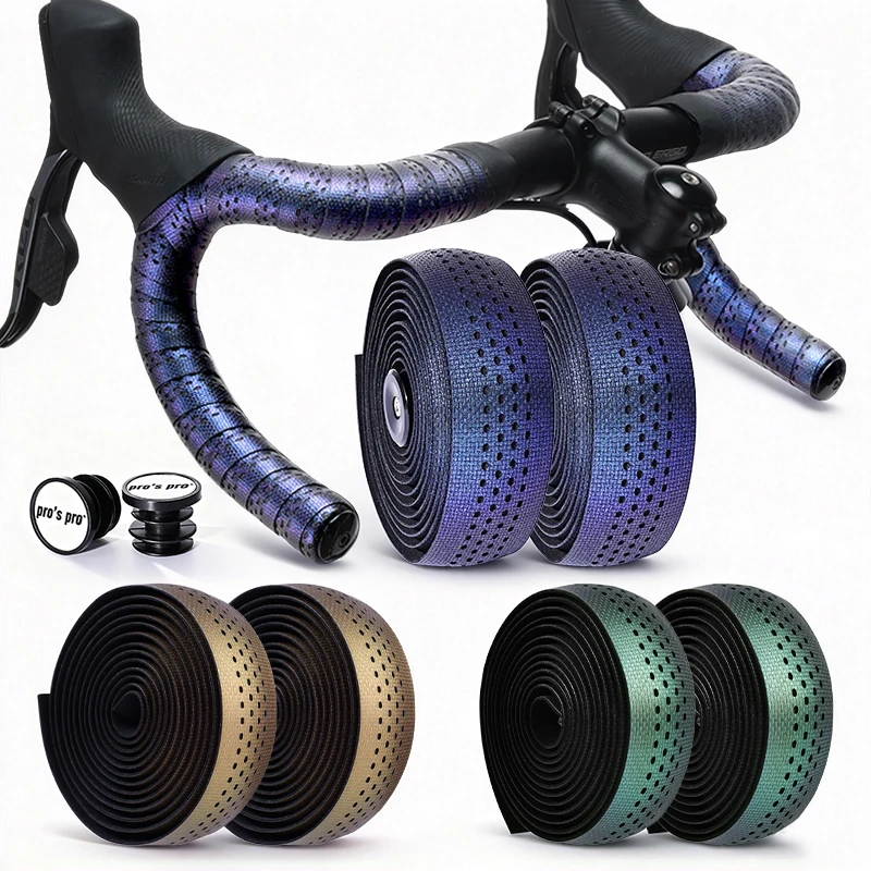 Road Bike Speed Handlebar Tapes Non-Slip Shock Absorbing EVA Cycling Silicone Handle Bar Tape Wear-Resistant Bicycle Grip Tape