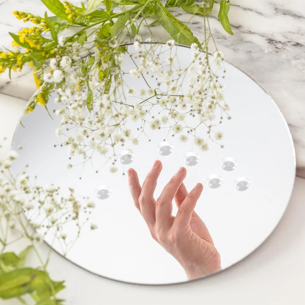 

50Pcs Glass Cabochons Clear Half Ball Flat Back Charms for Necklace Pendant Crafting DIY Decorative Embellishments Art Glass