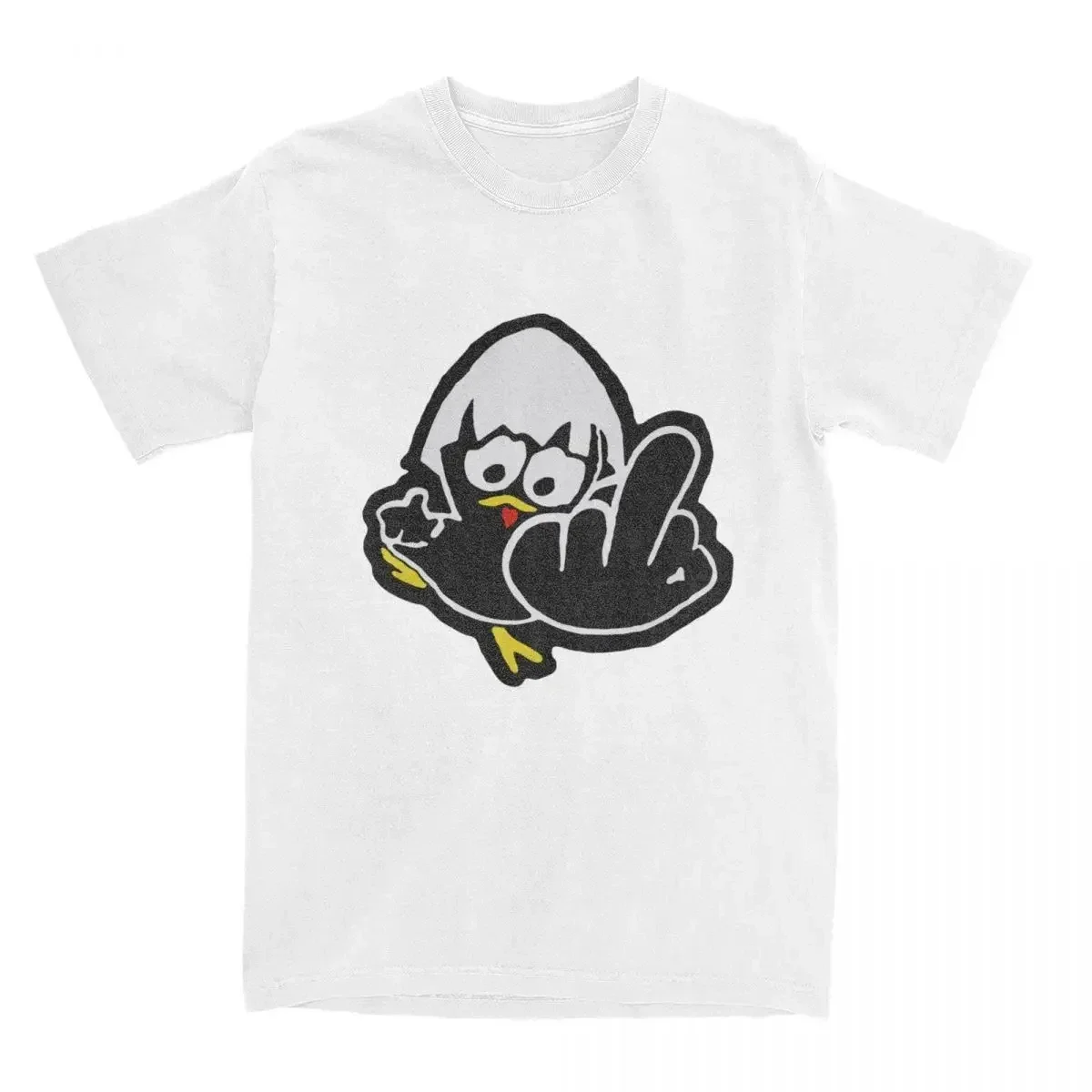 Calimero Funny Cartoon Chicken Print T-Shirt Men's 100% Cotton Creative T-Shirt Crew Neck Short Sleeve Clothing Trend