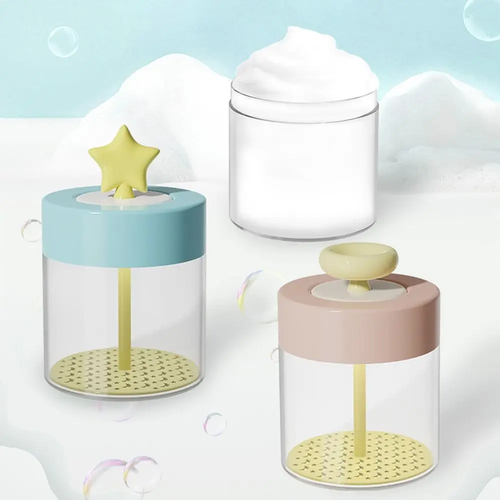 Cute Plastic Foam Maker Portable Star Shampoo Body Wash Bubbler Cup Moon Facial Cleanser Frother Bottle